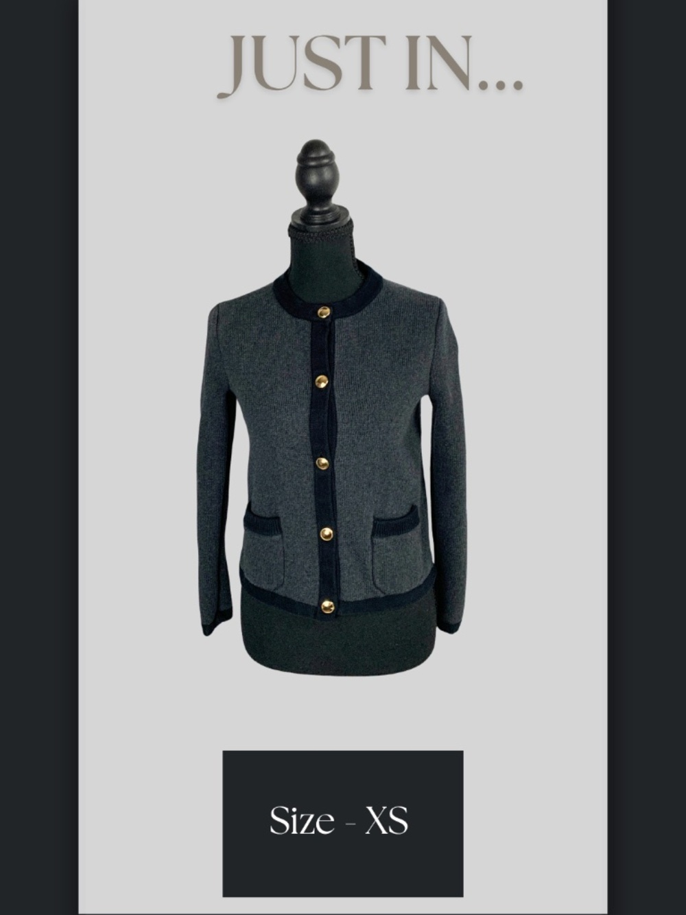 Quince 100% Organic Cotton Button Front Sweater Cardigan Black XS Quiet Luxury